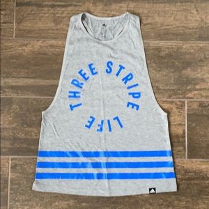 Adidas Three Stripe Life Muscle Tank - M